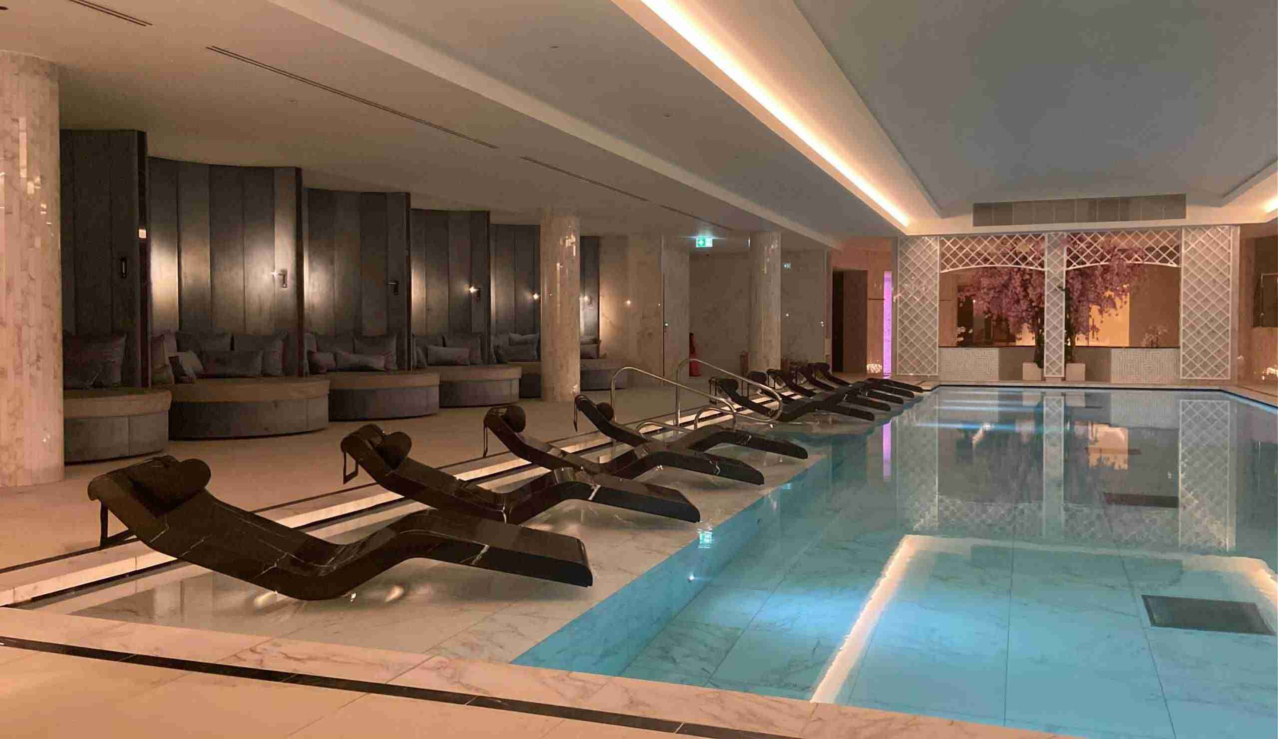 Fairmont Hotels & Resorts Spa Area With Cleopatra Classico Heated Marble Loungers