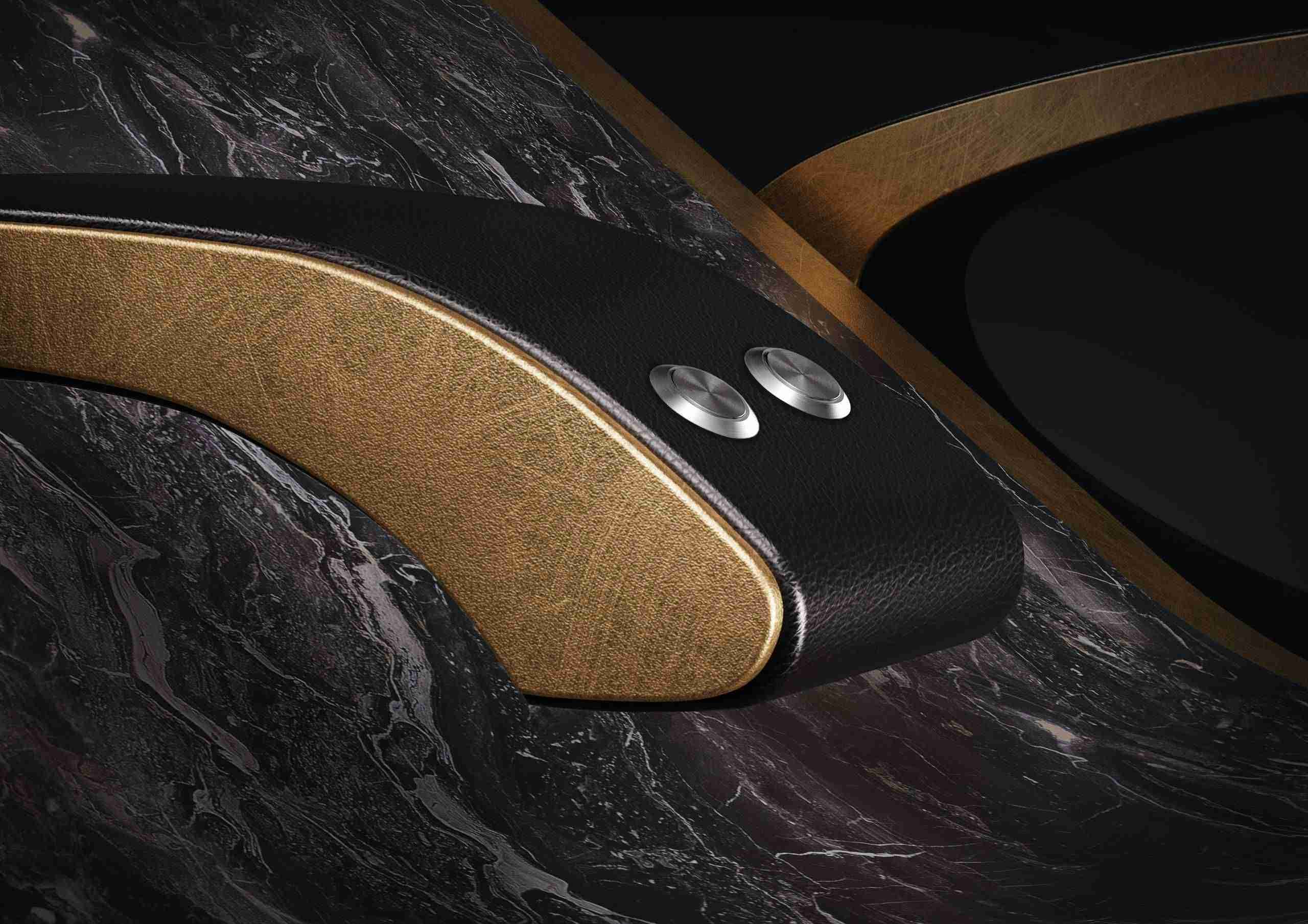 Caesar Heated Lounger Armrest Controls Detail