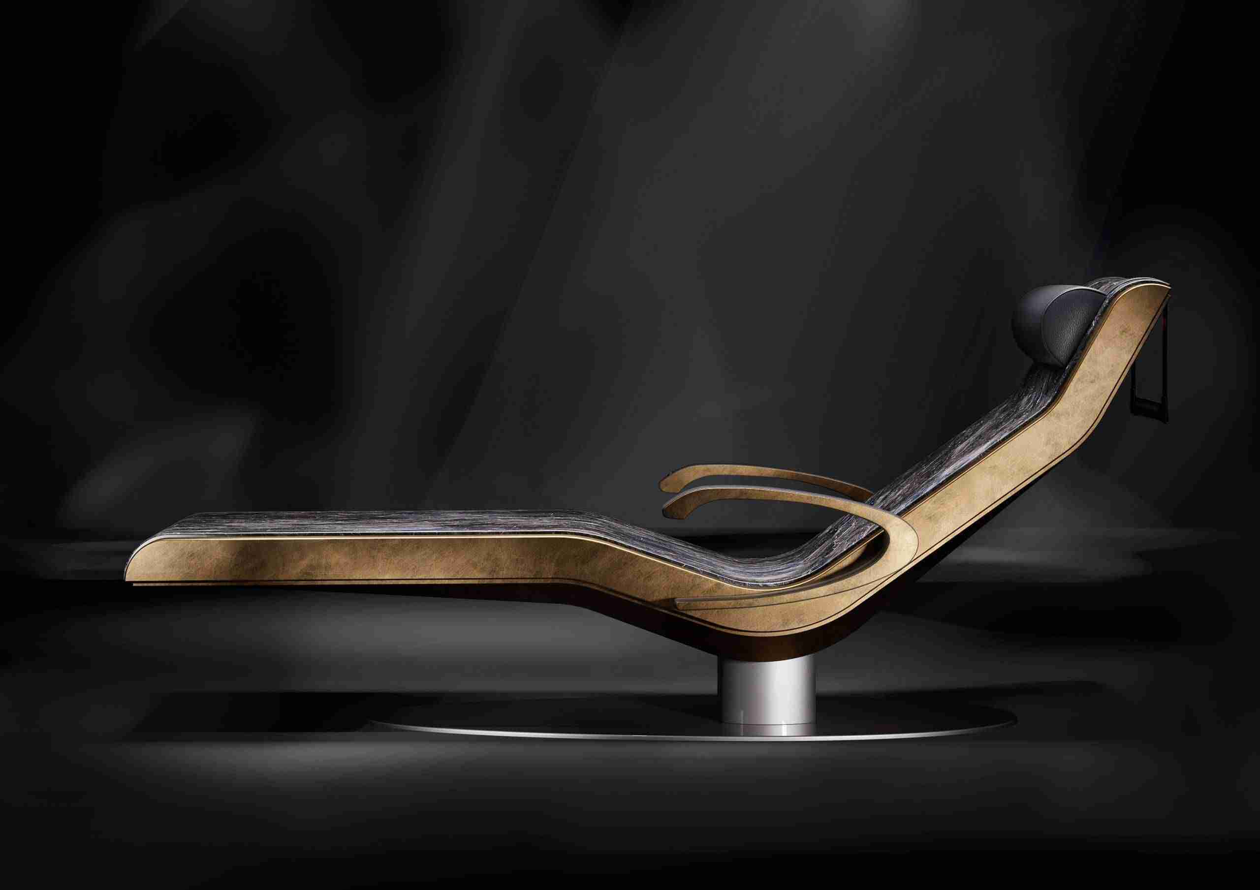 Caesar Side View With Armrests At Mid Elevation — User-Controlled Support For Premium Spa Environments.