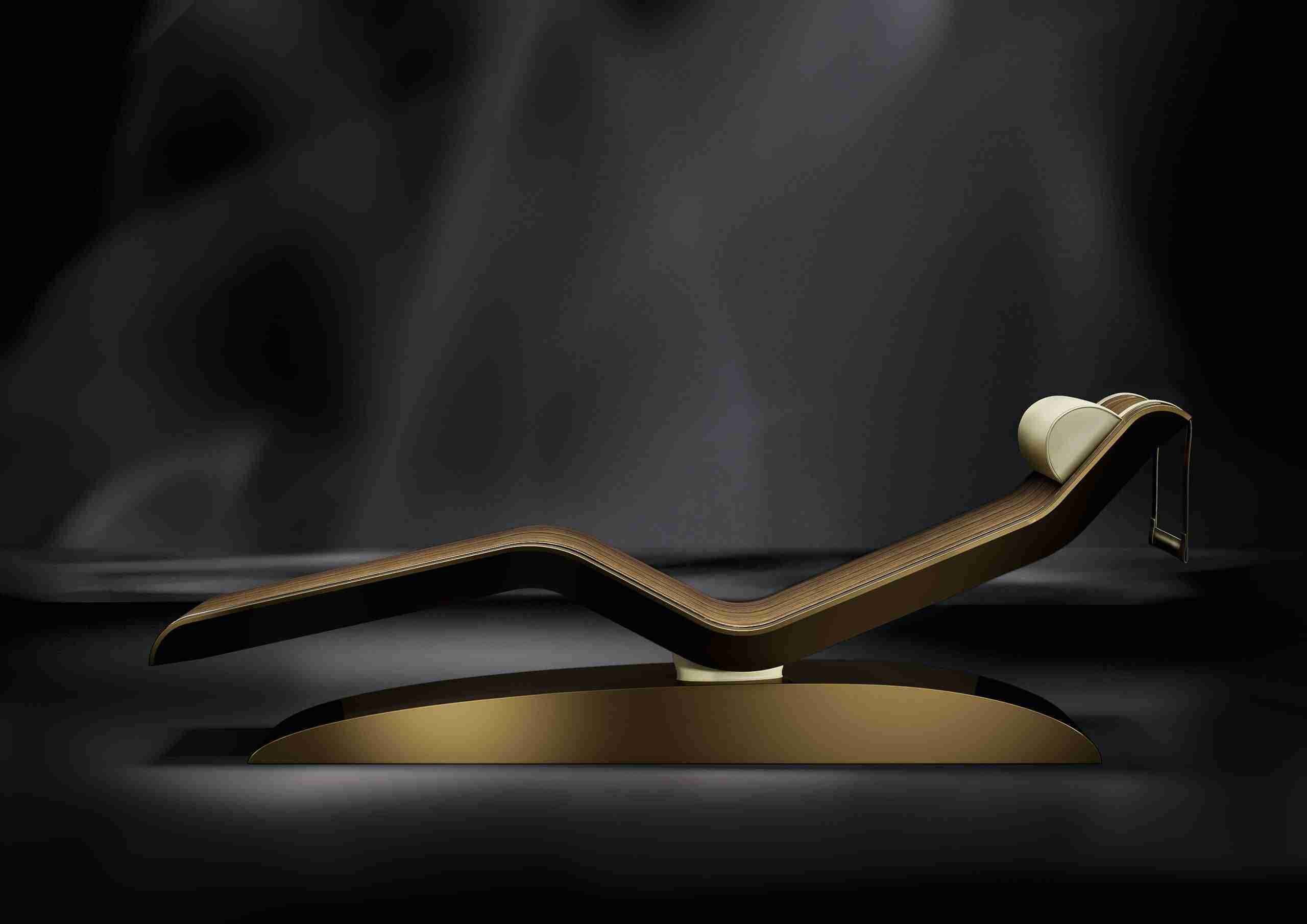 Diva Moderno Sculptural Heated Lounger — Ergonomic Infrared Marble Chaise Longue For Spa And Wellness By Fabio Alemanno Design.