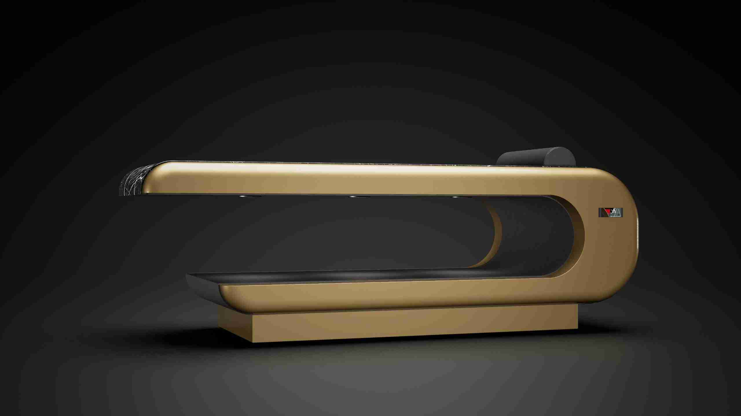 Square Hammam Table — heated marble wellness furniture