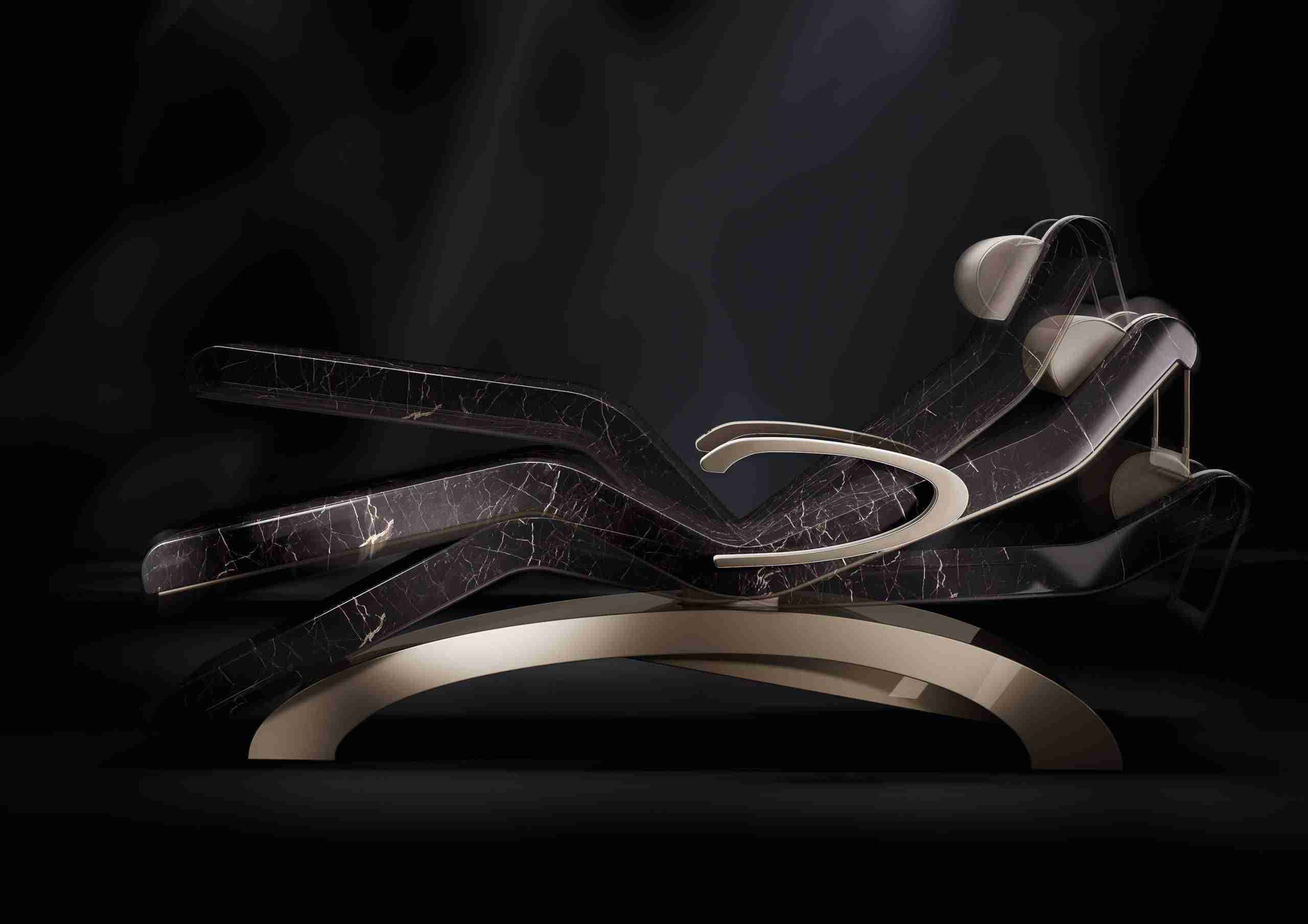 Sequence Illustrating The Full Tilt Range Of Cleopatra Classico Heated Lounger.