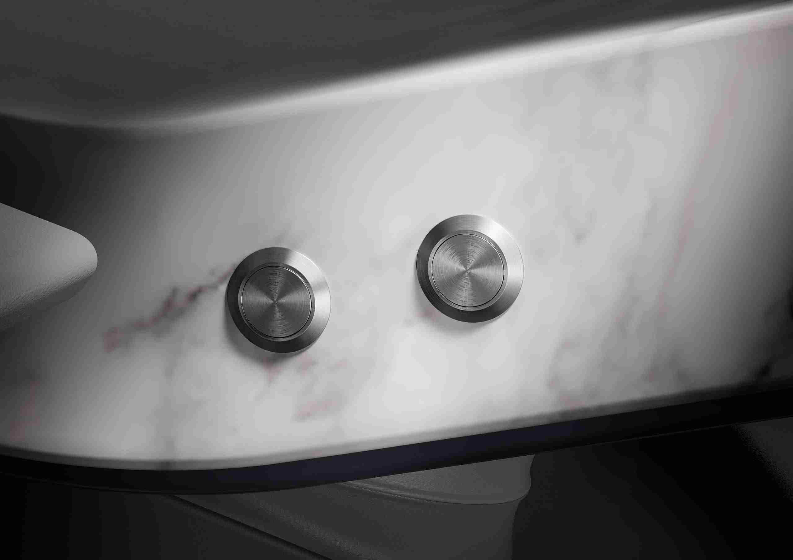 Cleopatra Moderno Heated Lounger — Tilt Control Buttons Marble Finish