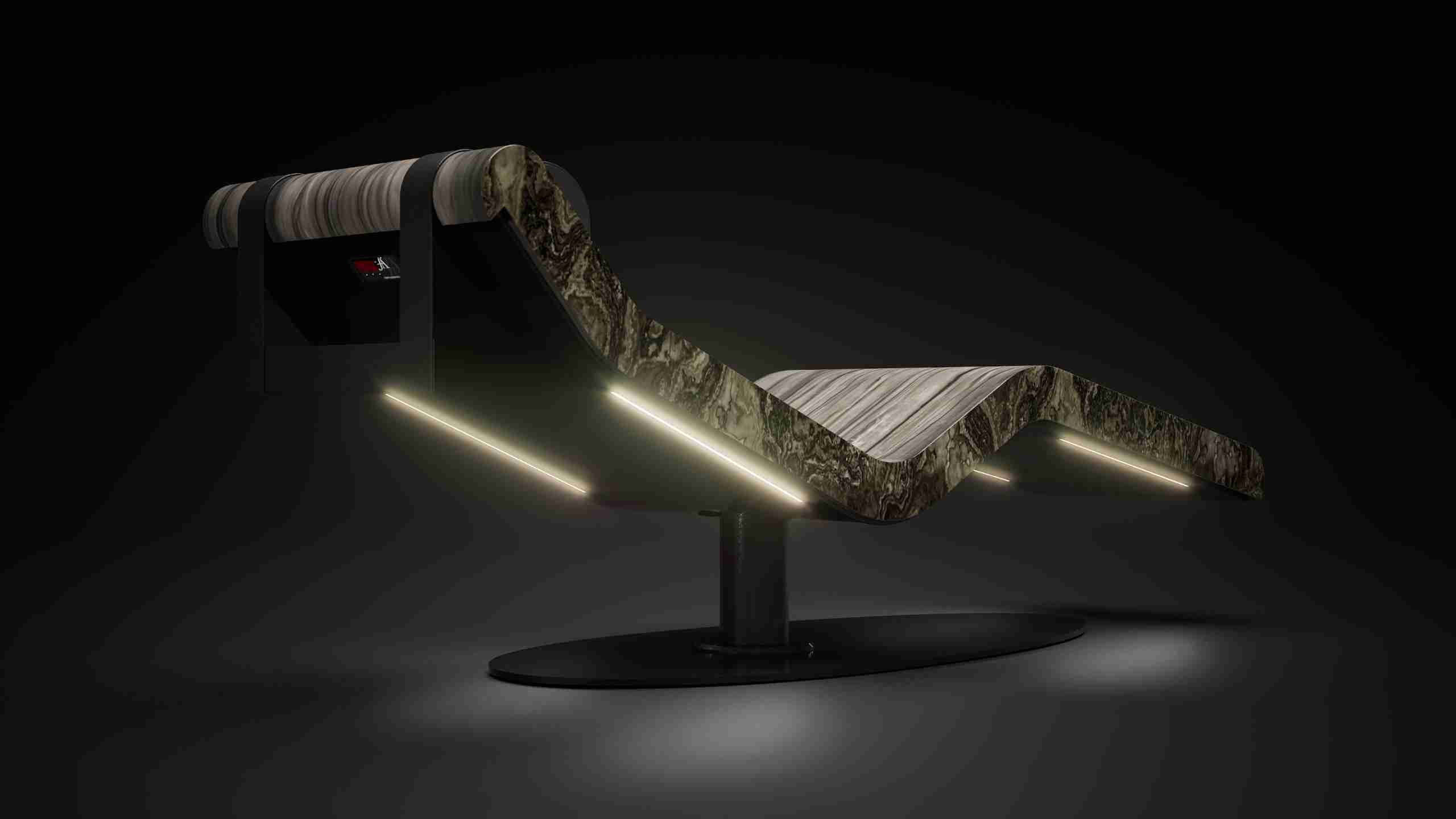 Cleopatra Pool Base Rear-Right Perspective — Floating Effect With Weightless Fir Relaxation In Or Out Of Water.