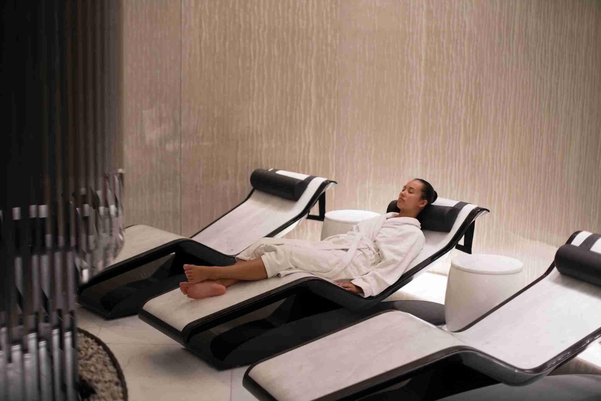 Espa Life At Corinthia — Female Relaxation Area With Cleopatra Heated Loungers.