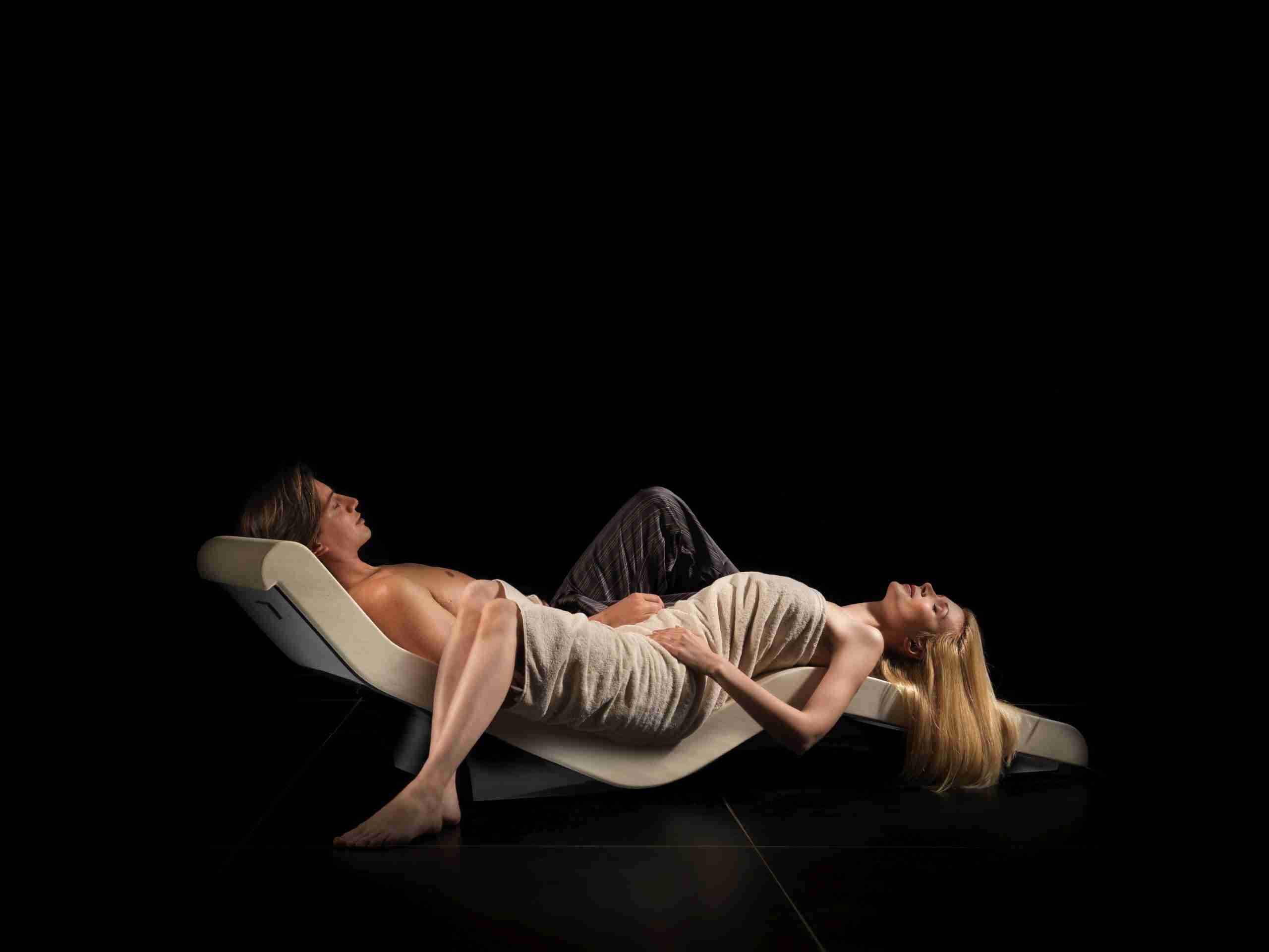 Luxury Home Spa Wellness With Cleopatra Basico Ivoire Infrared Heated Marble Lounger Designed For High-End Interiors