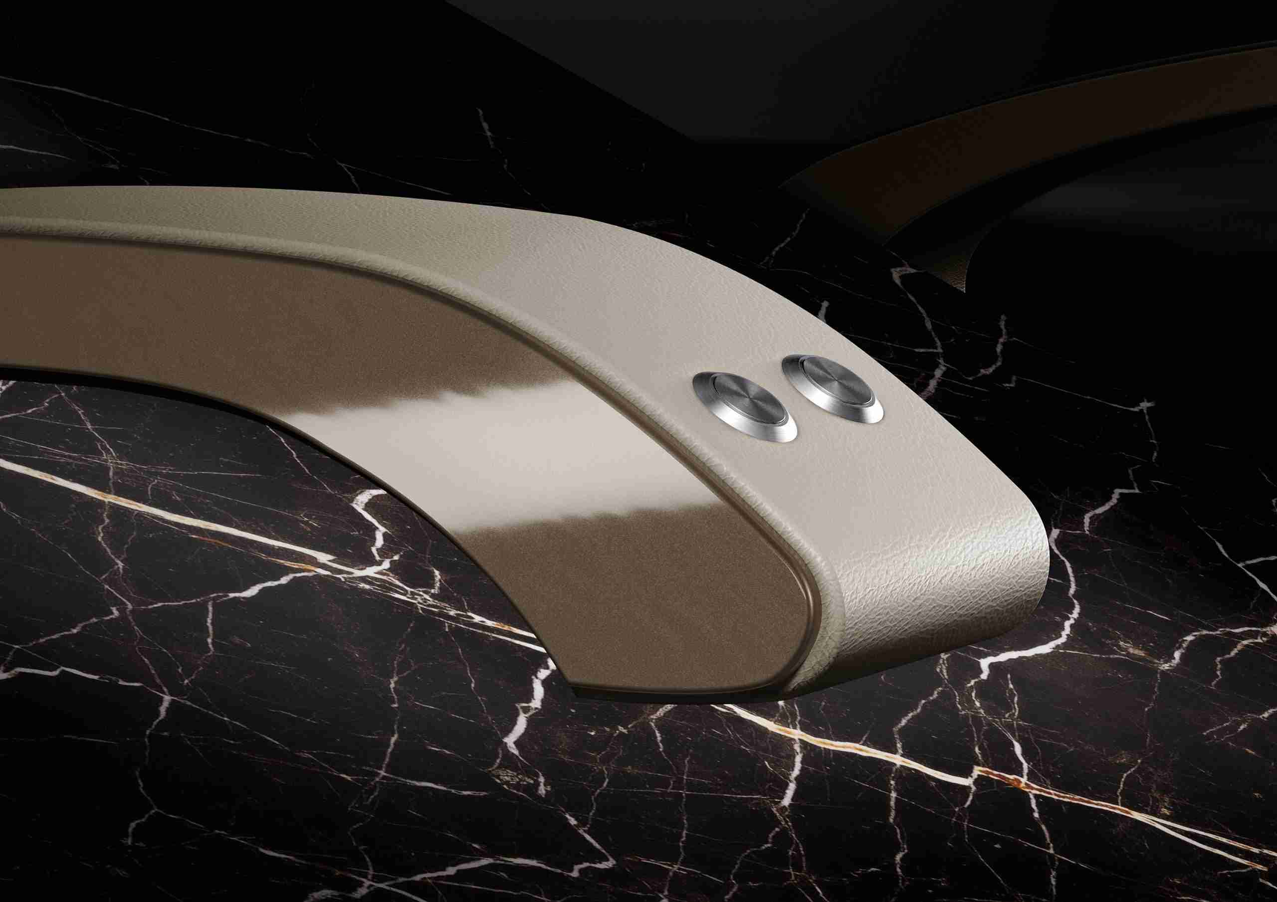Armrest Adjustment Buttons Of Cleopatra Classico Heated Lounger For Ergonomic Versatility.