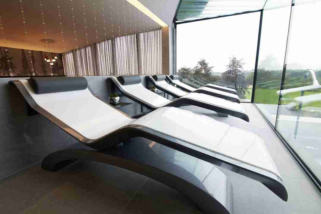 Diva Classico Heated Marble Loungers By Fabio Alemanno With Refined Spa Interiors At Hale Country Club And Spa In Manchester Uk