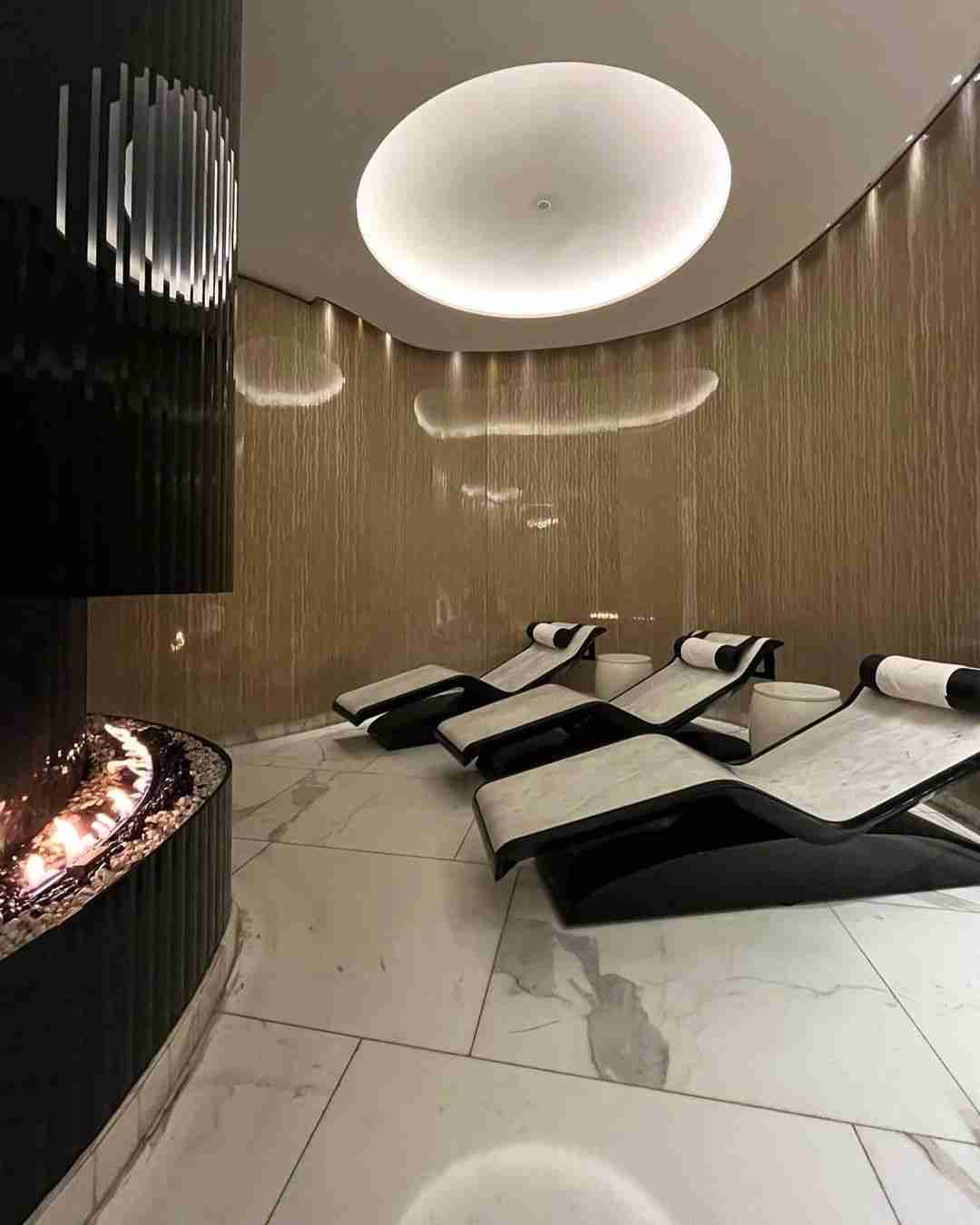 Diva Moderno Heated Marble Loungers — Corinthia Espa Life Alternate Angle Highlighting Layout And Luxurious Calm.