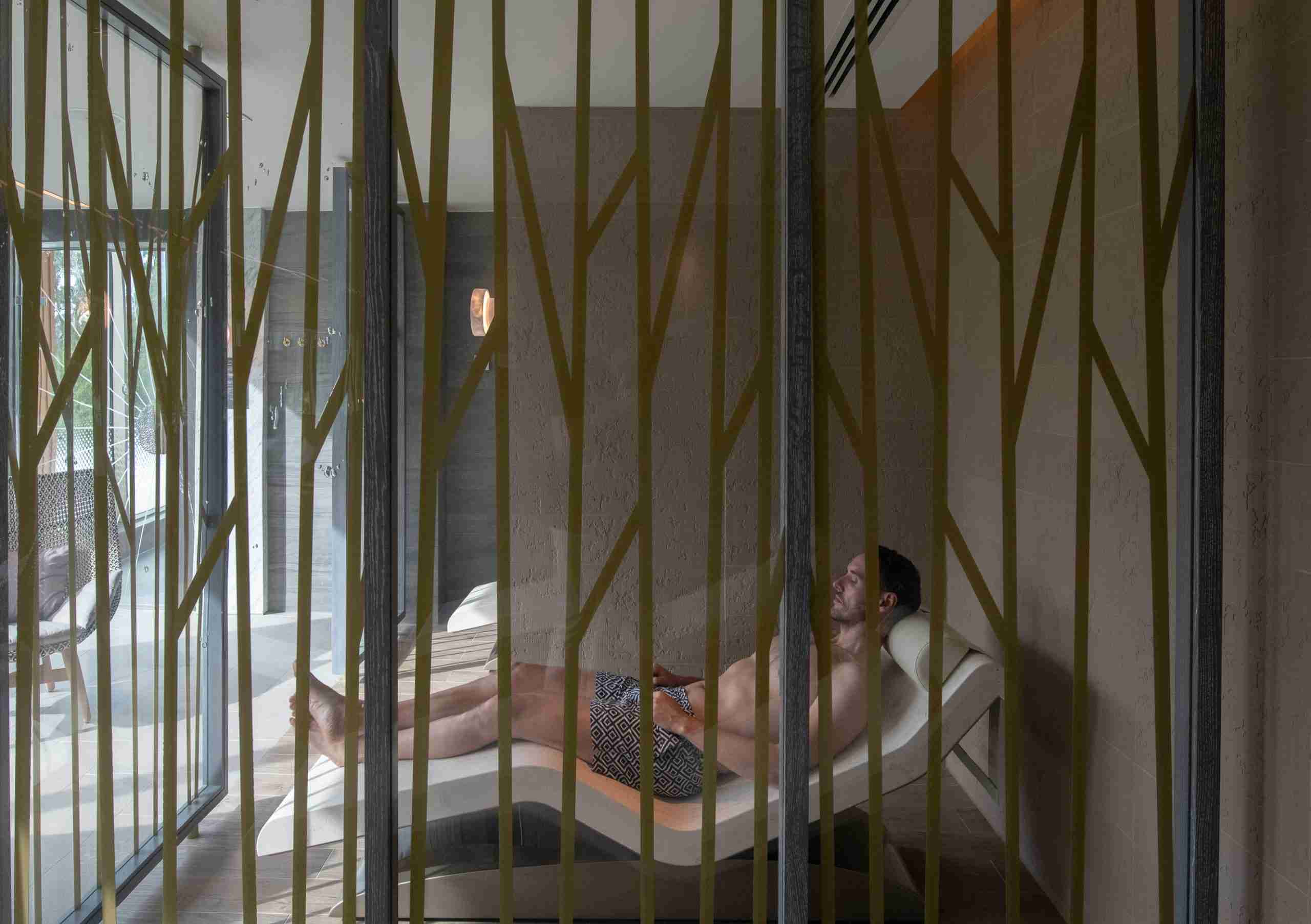 Cleopatra Moderno Heated Marble Loungers — Alternate View At Cottonmill Spa, Sopwell House (St Albans).