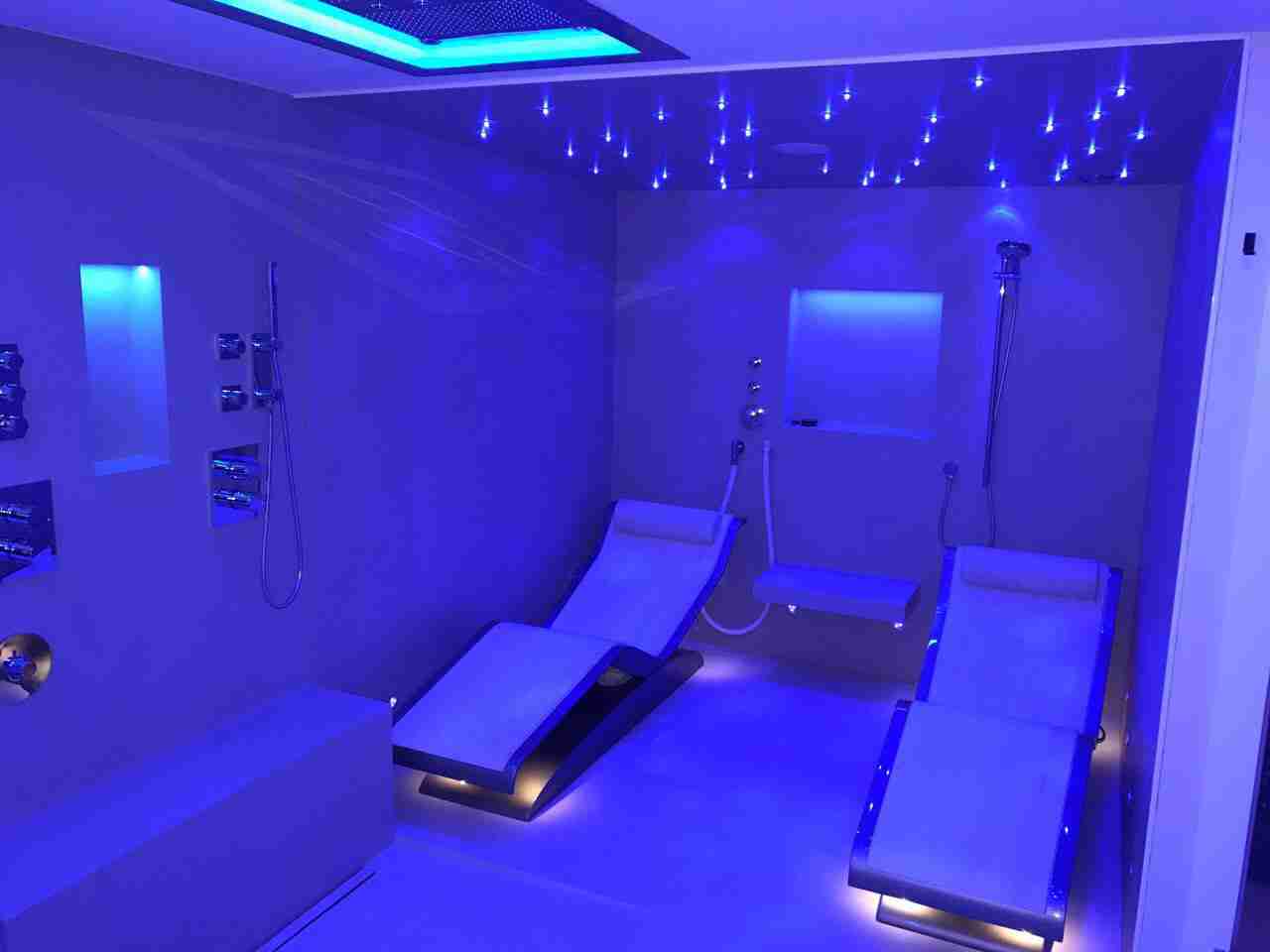 Diva Moderno Heated Marble Lounge Chairs — Steam Room Lounge Composition With Hygienic Warmth And Sleek Design.