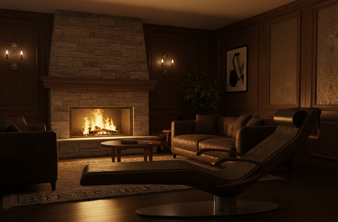 Luxury Home Wellness Concept With A Heated Marble Lounger — Wellness At Home For A Daily Routine