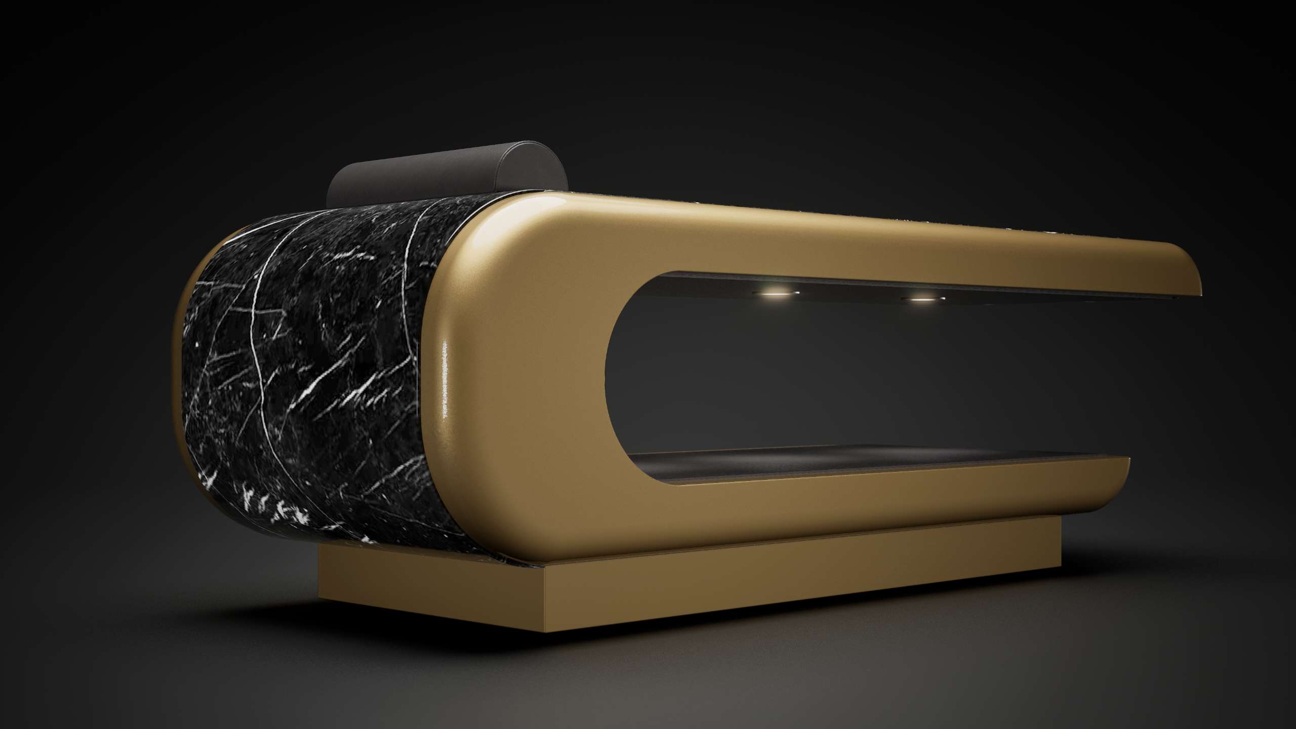 Square Hammam Table — Back View