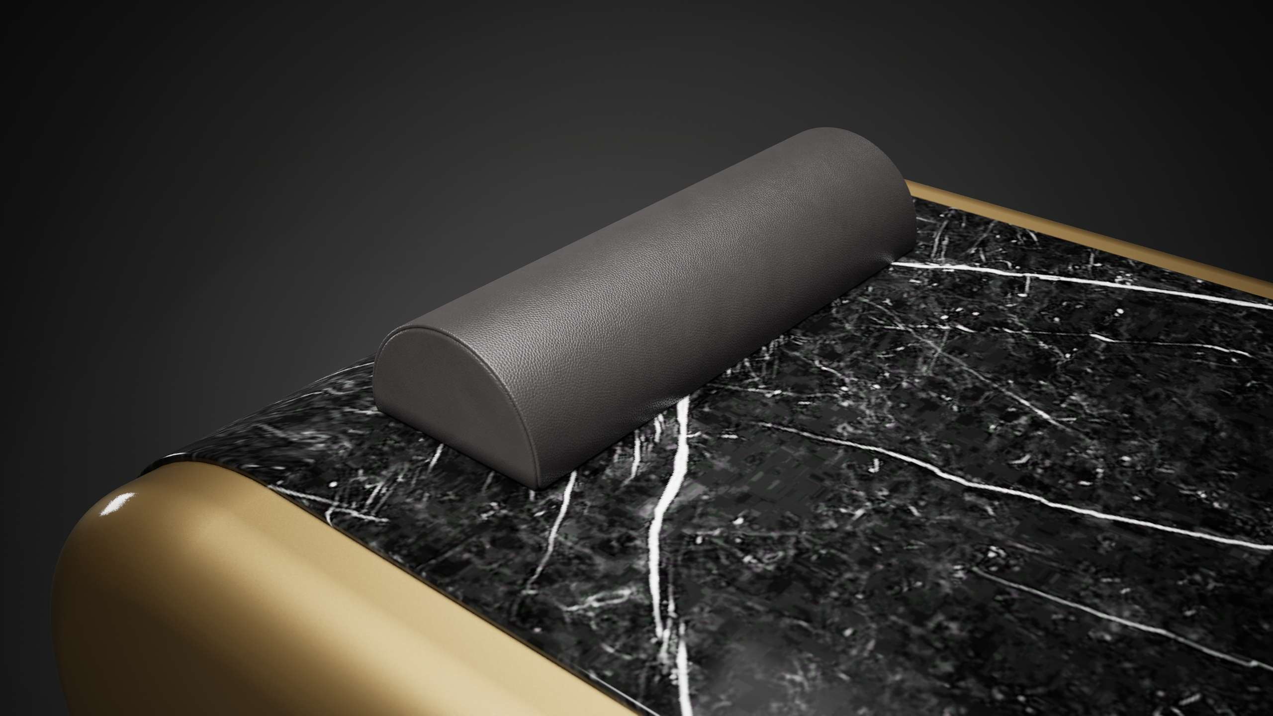 Square Hammam Table Leather Details