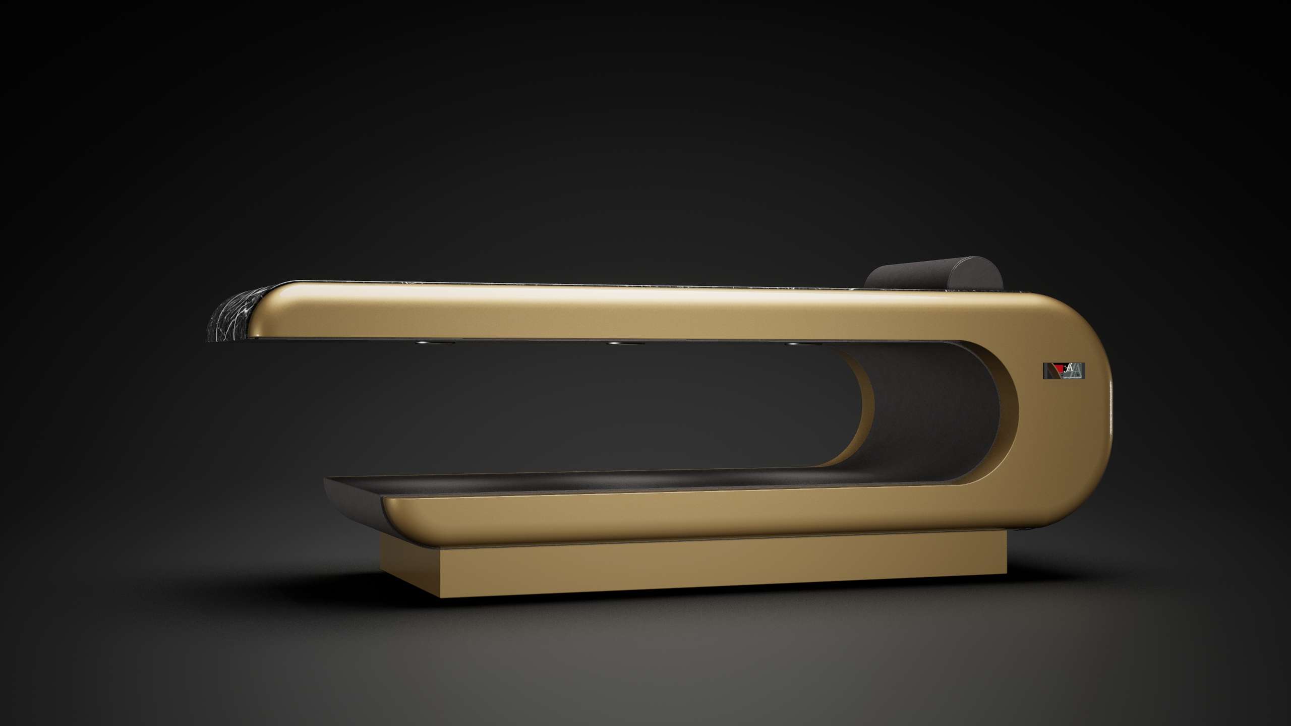 Square Hammam Table Side View