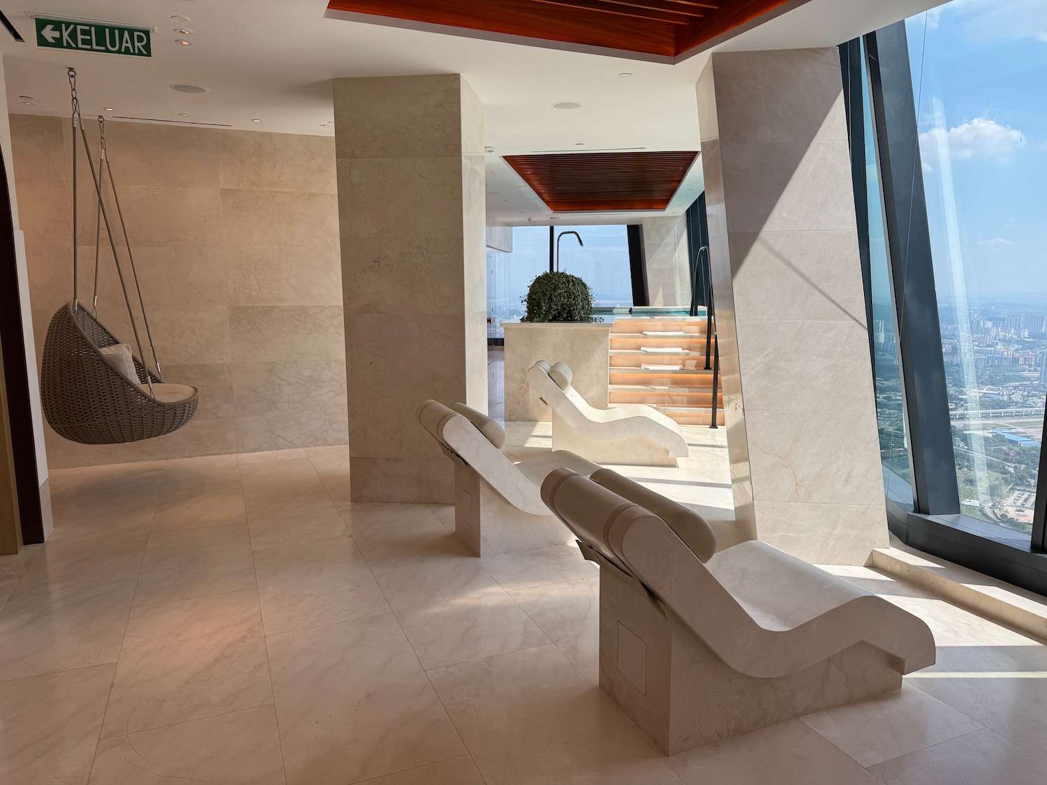 Park Hyatt Relaxation Wellness Area Featuring Heated Loungers